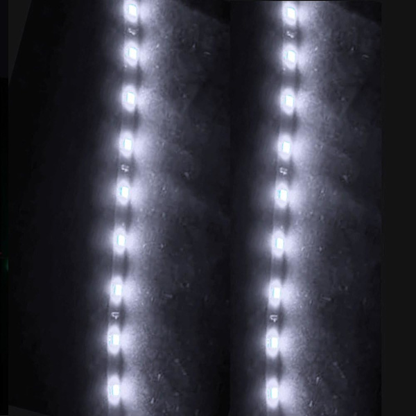 8 x Fleksibel Stribelys Hvidt Lys Vandafvisende 30cm 15 LED 12V