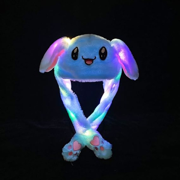 1 stk plys LED lys op kanin hat, sjov og sød plys LED lys