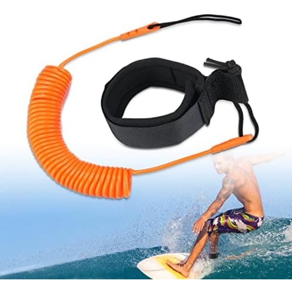 10 fot Paddle Leash, Orange Infällbar Surfbrädes Leash för Stan