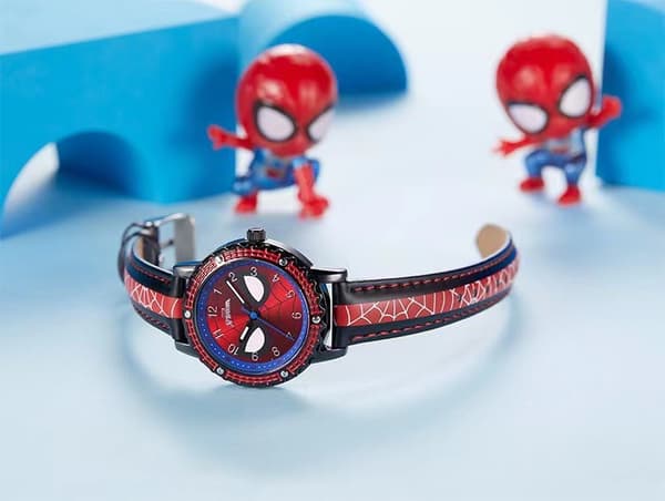 Spider-Man Tegnefilm Drenge Studerende Anime Ur, Børnefødselsdagsgave - Sort Stil A