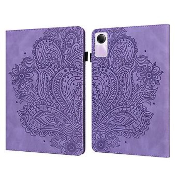 Riikinkukko-nahkainen tablettikotelo Xiaomi Redmi Pad SE:lle Purple