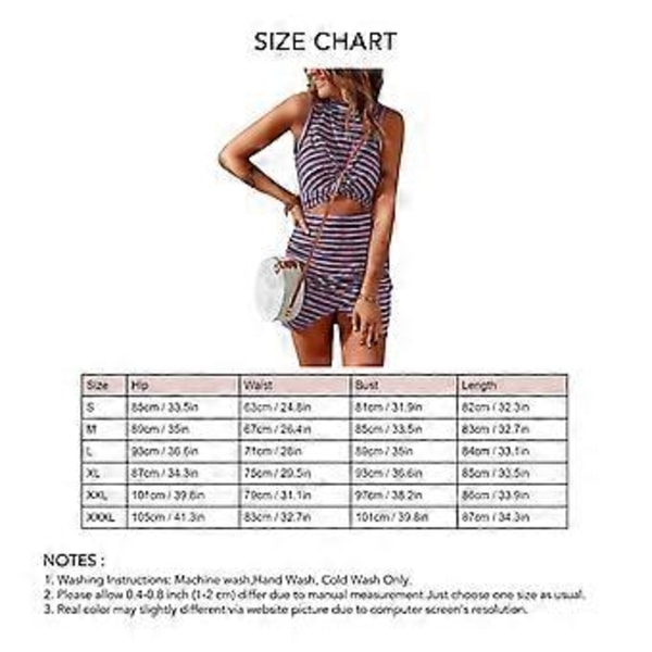 Urholkad Twist Wrap Klänning Färgglatt Tryckt Mönster Rund Hals Ärmlös Kvinnor Twist Wrap Bodycon