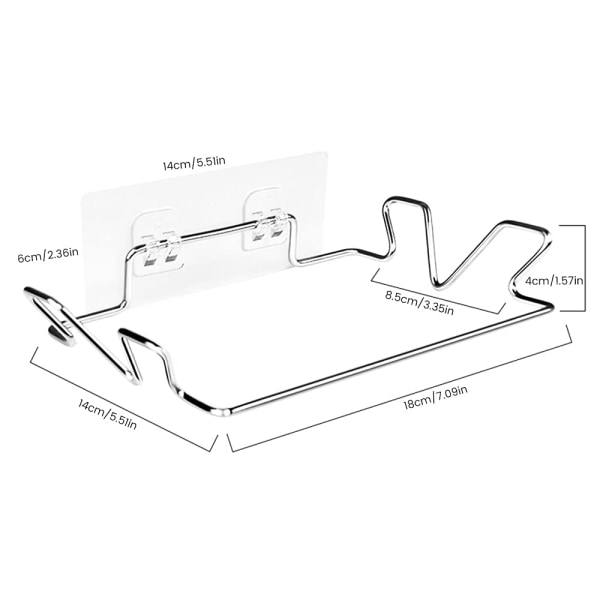 Hengende søppelposeholder, søppelposeholder i rustfritt stål