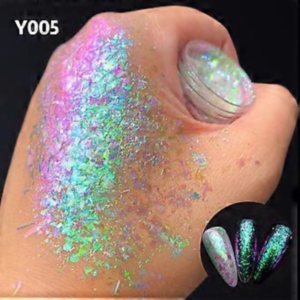 Nagelpaljetter Glitterdekorationer Glimmer Kristallflingor Gel Berlocker Manikyr Pailletter Nagelkonstdekorationer 01 1