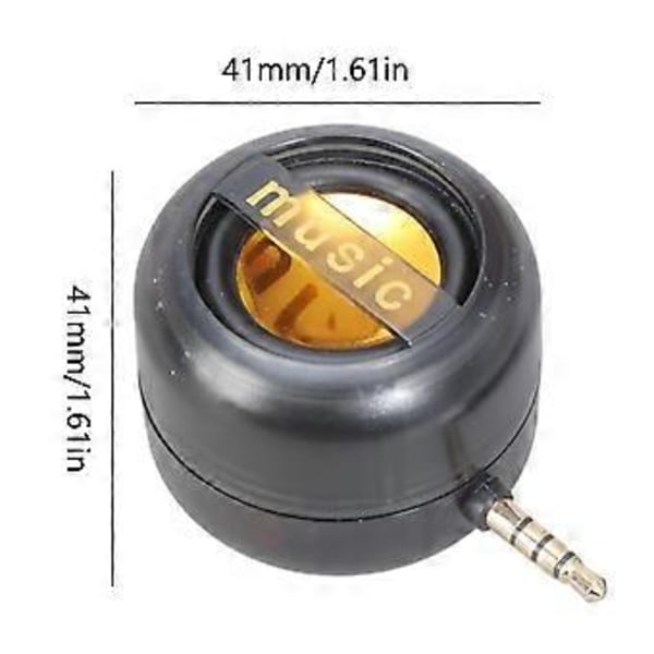 Bärbar Mini Högtalare Universal 3.5mm Plugg Mini Ljudbox Mobiltelefon Högtalare Förstärkare Externa Högtalare Förstärkare Svart Black