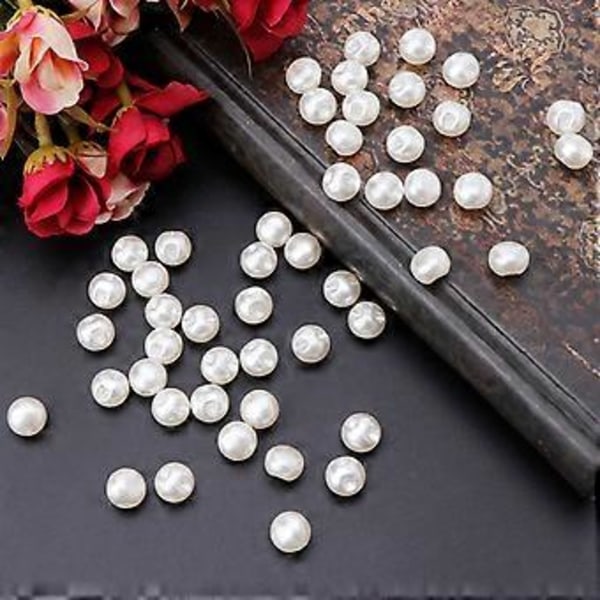Syperleknapper 50 stk Plast Runde Knapper Sett med Hull DIY Klærverktøy for Hjem Midtpunkt Bryllupslys 11mm 11mm