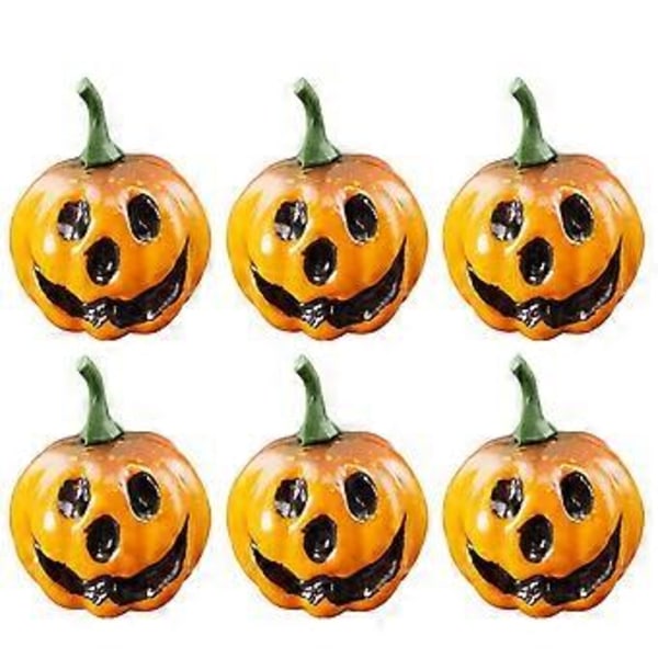 12 stk. Simulation Livagtige Kunstige Små Græskar Udskåret Skræmmende Ansigt Bordpynt Halloween Dekoration Festartikler Fotorekvisitter