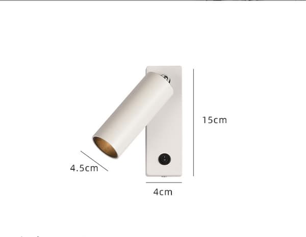 Hvit-3W Varm 3000K Overflatemontert LED Sengelampe Uten Hull