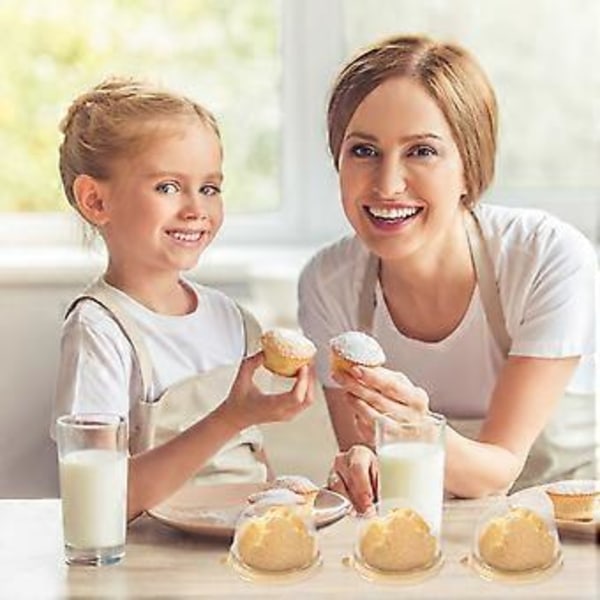 50 st Tårtförpackningar Individuella Muffinboxar Tårtbehållare Baktillbehör