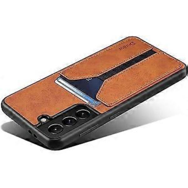 Kotelo Samsung Galaxy S22 Plus -puhelimelle, PU-nahkainen lompakkokotelo luottokorttipaikalla, erittäin ohut suojakotelo Samsung Galaxy S22 Plus 5G -puhelimelle (ruskea)