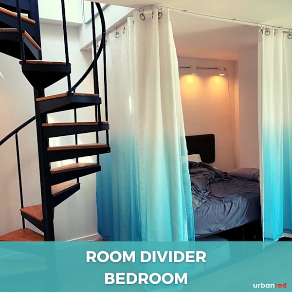 1-delad set 2 meter utdragbar gardinstång, flexibel gardinri