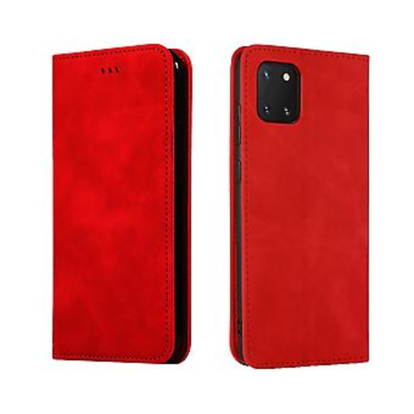 Samsung Galaxy Note 10 Lite/A81 -puhelimen nahkakotelo yrityskäyttöön Red