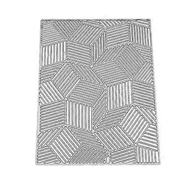 Geometrisk Plate Kutte Dies Stencil DIY Scrapbooking Preging Album Papirkort Sølv M