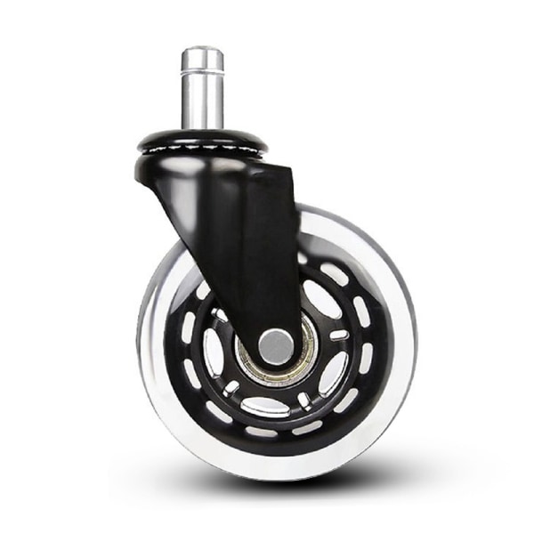 Sett med 4 kontorstolhjul, for ripesikre gulv, 10 mm x