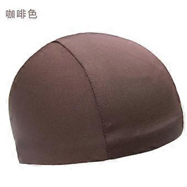 Svettmössa Justerbar Cykelmössa Skull Cap Hjälmfoder (Brun)