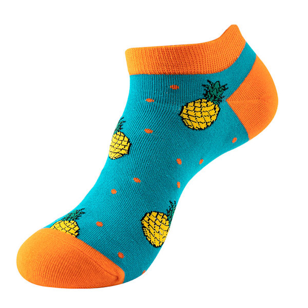 6 par sjove og unikke sokker (farvede), usynlige anti-slip