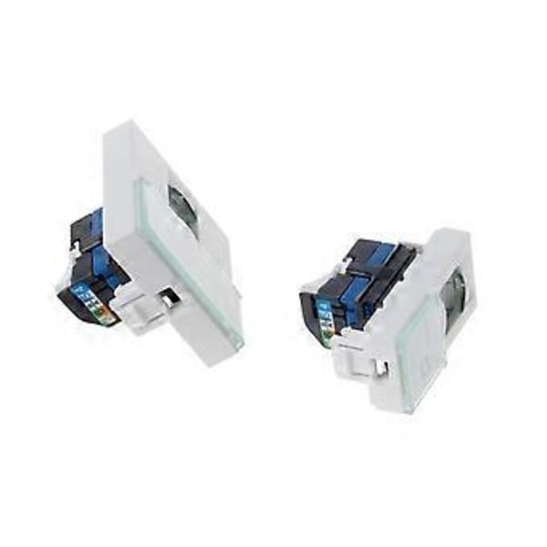 Cat6 RJ45 Keystone Jacks Slim Profil, Ethernet Veggkontakt Punch Down, Cat5e Keystone Modul Kobling for Veggplate A