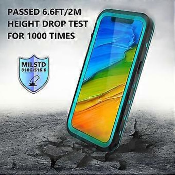 Iskunkestävä vedenpitävä PC + TPU -kotelo iPhone 13 Prolle Blue