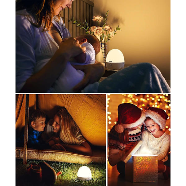 Bevegelsessensor Nattlys, Oppladbar Bordlampe, Multifunksjonell
