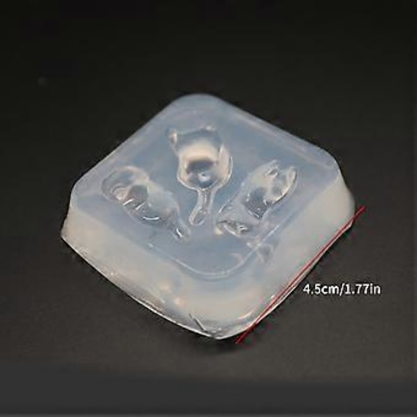 Internet Celebrity Mini Epoxy Katteform Smykkevedhæng Silikoneform Mini 3D Neglekunst Dekorationer Silikoneform