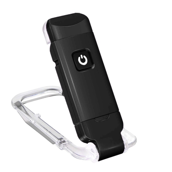 USB Læselampe Genopladelig LED Læselys, 10.5*4.6*1.3cm, Sort