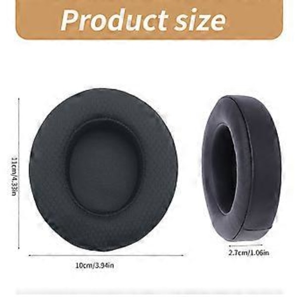 Kylande Gel/Läder Öronkuddar Öronkuddar för 7.1 V2 Hörlurar Headset Skydd 7.1 Surroundljud Brusreducerande Svart Black c