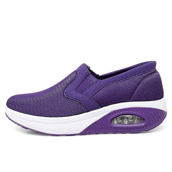 Dames sommer pustende mesh sportssko, avslappede og komfortable sko, 37, lilla Purple 37