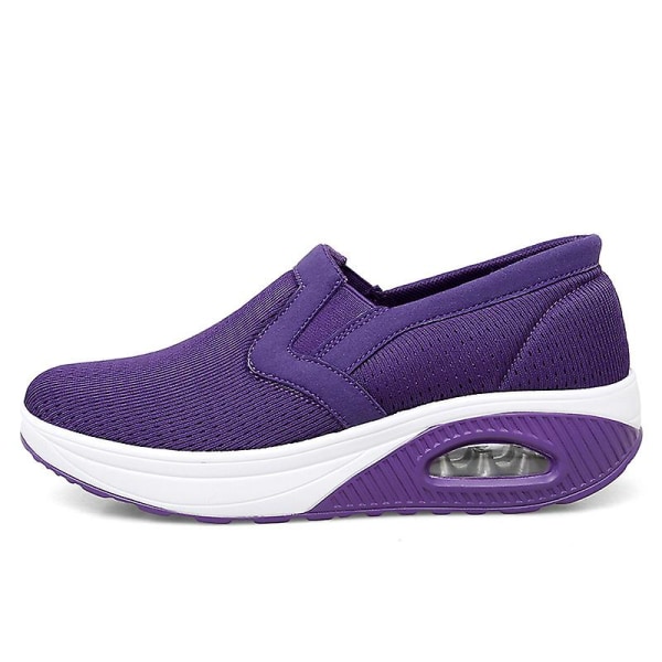 Naisten Wedge Sports Snickers Vulcanized Casual mukavat kengät.38.violetti