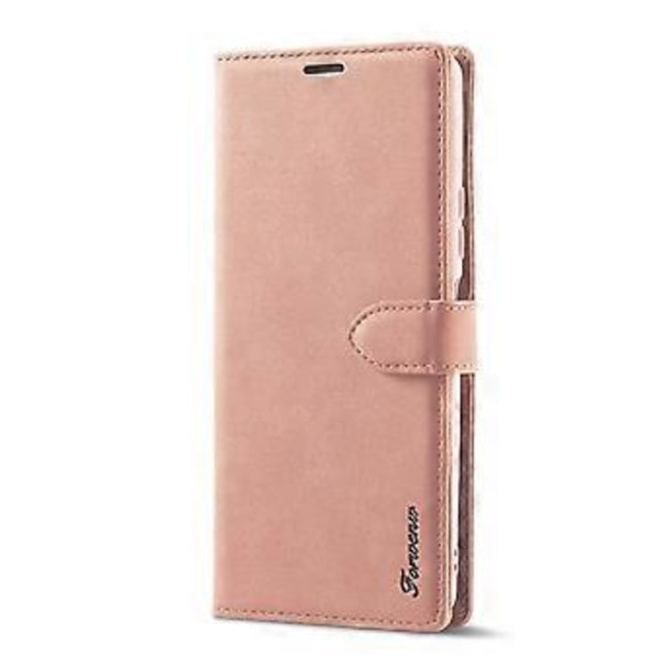 For Xiaomi Redmi Note 10 Pro Forwenw F1 Series Læder Etui Rose Gold