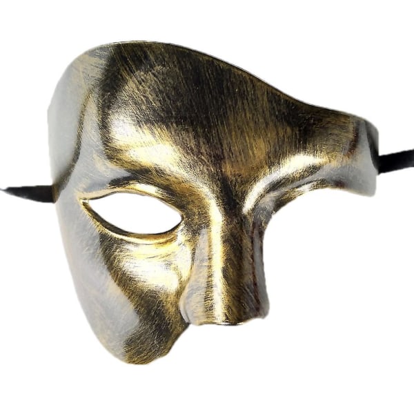 Halloween Carnival One Eye Half Face Phantom Mask Antik Opera Phantom Ball Party Nattklubb Mask.Golden.