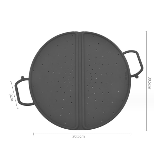 30,5 cm * 30,5 cm, silikon sprutbeskytter for gryter og panner