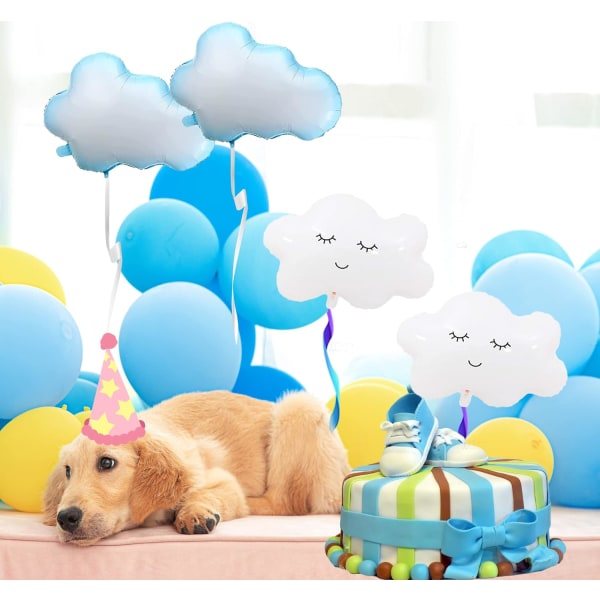 6 kpl Cloud Balloons - Smile Cloud ilmapallo Pilvi koristeet varten