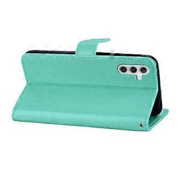 Til Samsung Galaxy S24 FE Wallet Case Ugle Blomst Præget Rhinestone Læder Cover Style C