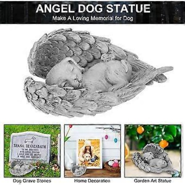 Harpiks Hund Minnestatue Ornament Kjæledyr Gravmerke Minnesten 1 Stykke