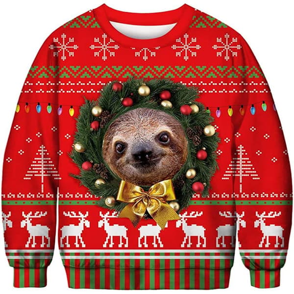 Jul Tröja 3D Digitaltryck Rundhalsad Sweatshirt - W2582709 - Storlek M M