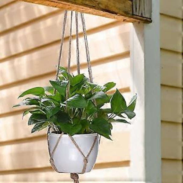 4 kpl ruukkujen ripustusnarua renkaalla, ulko- ja sisäkäyttöön (2 kpl 105 cm ja 2 kpl 88 cm)