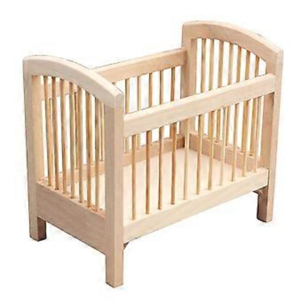 1:12 Miniatyr Babysäng Dockskåpsmöbler Säng Flickor Bjds för Docktillbehör Vuxen Låtsaslek för Lekhus Landskap Scen A