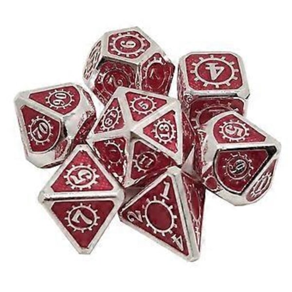 7 st/förpackning Polyedrisk Zinklegering för Drakfjäll DnD RPG Brädspel Tärningar (11) 11