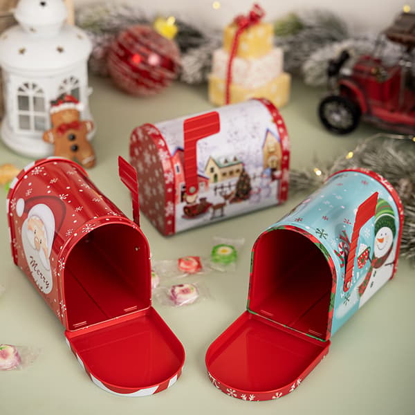 Juldekorationer Brevlåda Plåtask Presentförpackning Godisask Ornament - Stil D