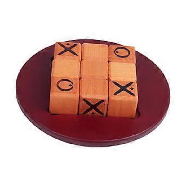 Tic TAC Toe Spel Kryss och Nollor Bondgårdsdekor Klassiska Brädspel Soffbordsspel för Barn Utomhus Inomhus Gåvor (Small)