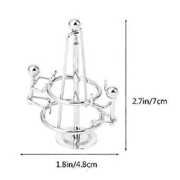 Kreativ Liten Järnfigur Balansboll Gungande Tumlare Hantverk Metallhantverk för Hemmakontor Skrivbordsdekoration (Mini Vagga)