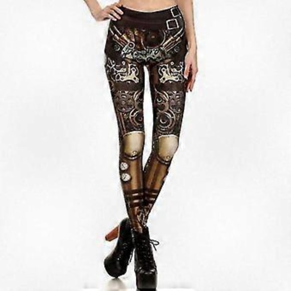 Korkeavyötäröiset painetut leggingsit naisille - Kompressiotrikoot kuntosalille ja urheiluaktiviteetteihin XL