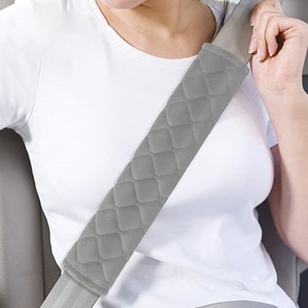 Coussin de ceinture de sécurité (2 paket, gris 27,5 * 6 cm), c