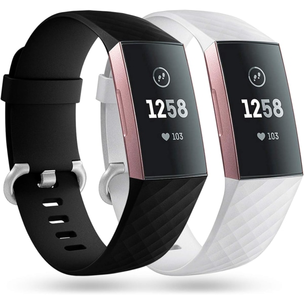 2 stk. udskiftningsremme kompatibel med Fitbit Charge 3/Fitbit C