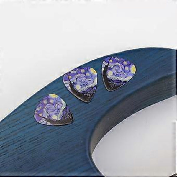 Triangulära Plektrum Celluloid Plektrum Rockmusiktillbehör Lämpliga för Nybörjare Professionella Gitarr Ukulele 0.96mm