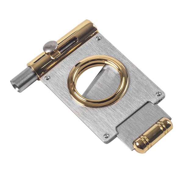 Cigarrsax i fickformat av metall, skarpt blad, rostfritt stål (1 st guld)