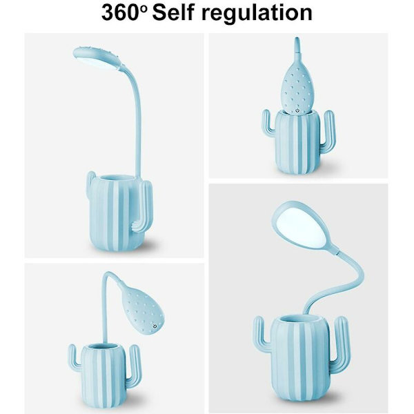 Skrivebordslampe Børn Led Usb Genopladelig 3 Niveauer Dæmpning Sengelampe