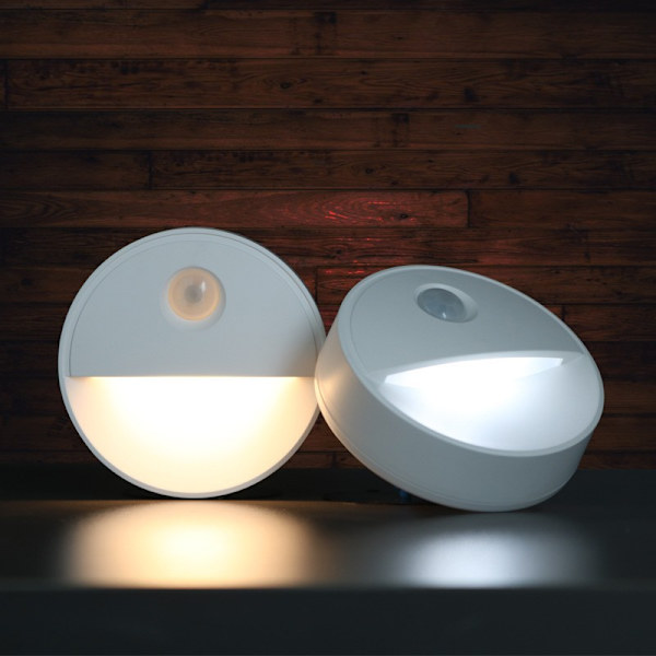 3-delad varmvit 3000K LED-nattlampa, inomhus rörelsedetektering
