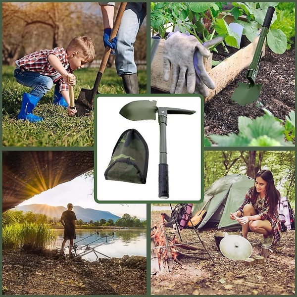 Campingspada, Vikbar Spada, Bärbar Mini Militärt Överlevnadsspade