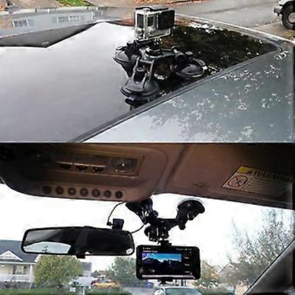 Rotationsfäste Trippel Sugkoppsstativ För 5 4()
